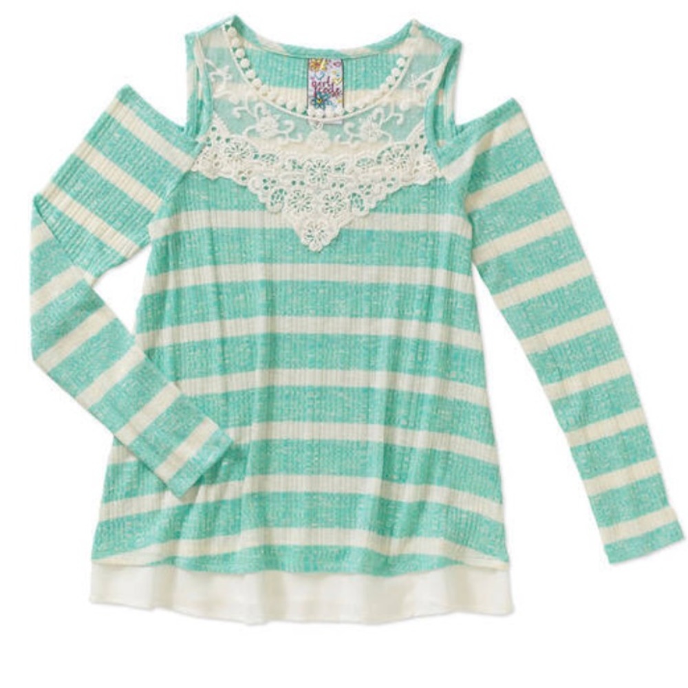 🌼NWT✨GIRLS COLD SHOULDER KNIT TOP🌼